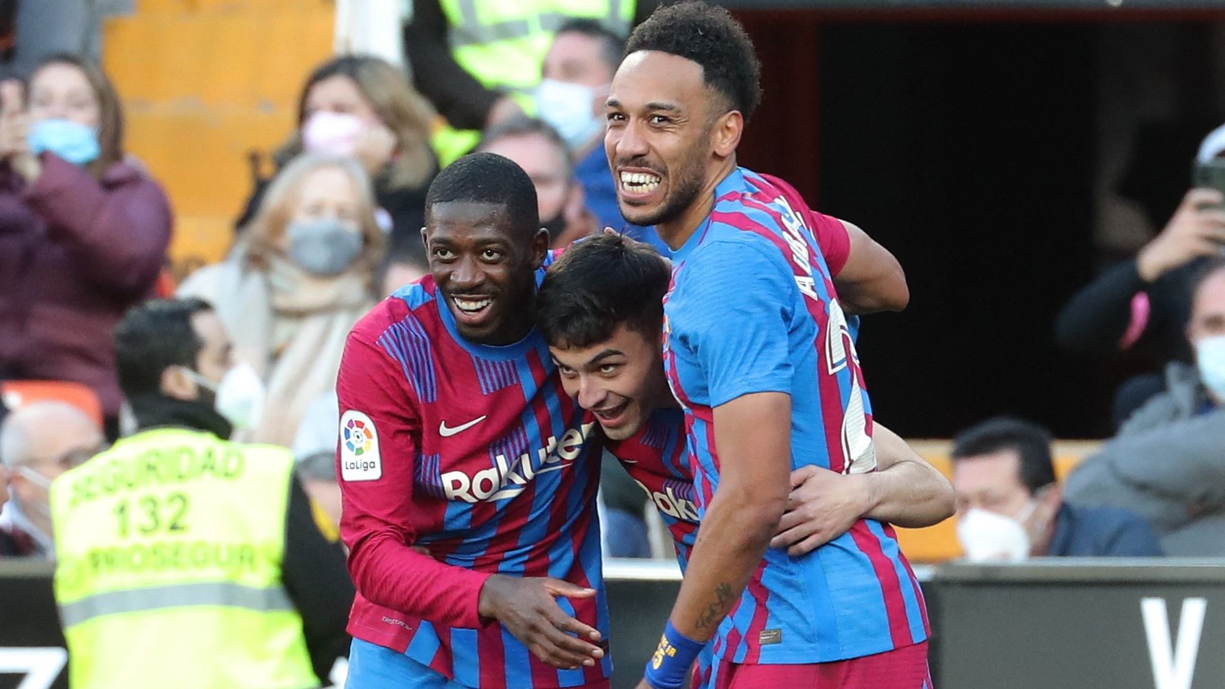 Aubameyang Dembele Pedri Barcelona 2021-22