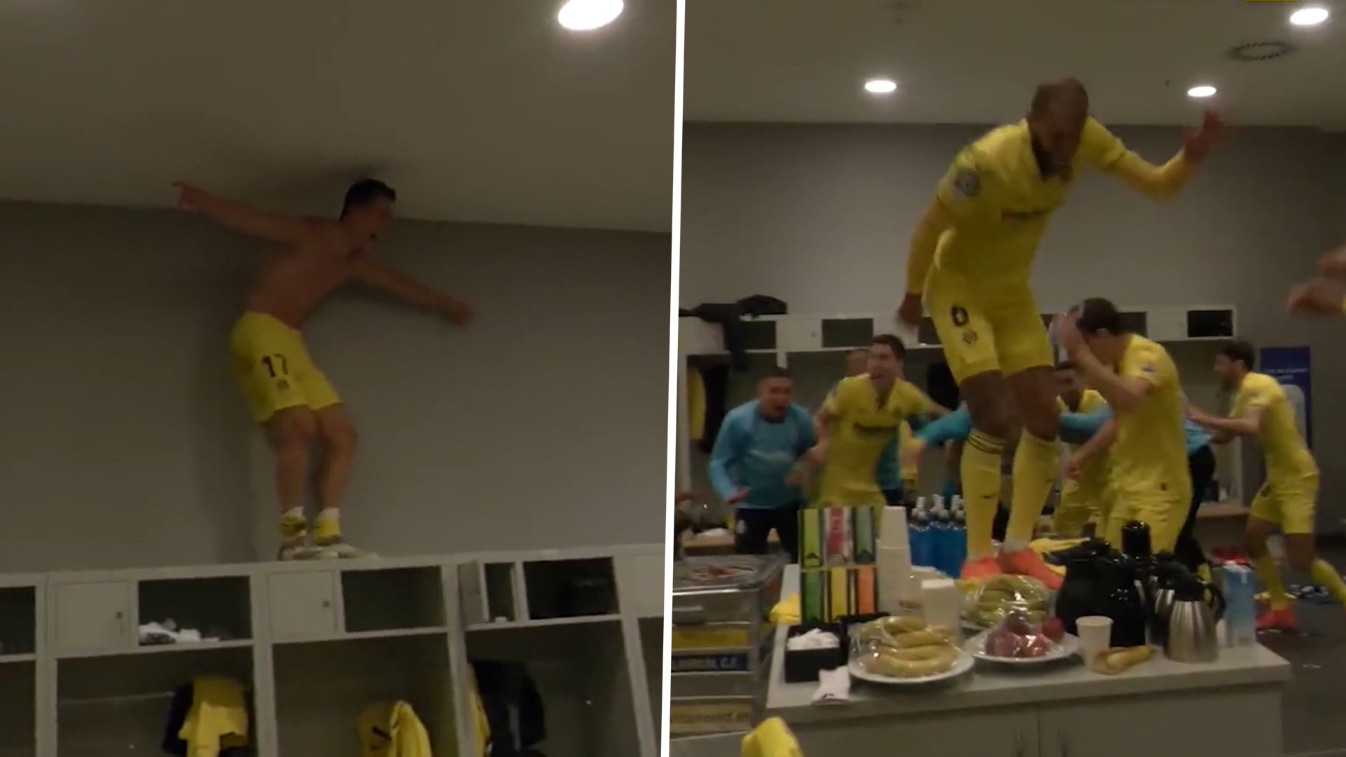 FC Villarreal Kabine Party