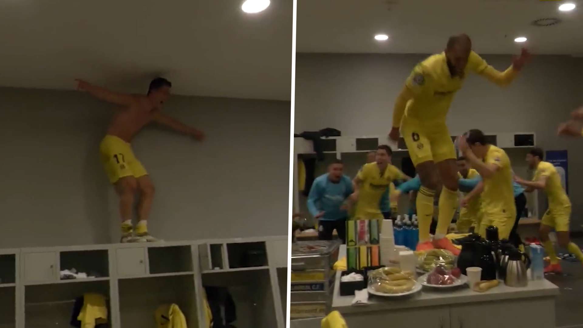 FC Villarreal Kabine Party