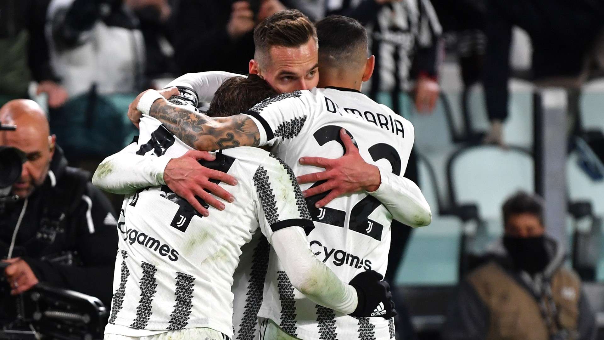 Juventus celebrates goal against Atalanta