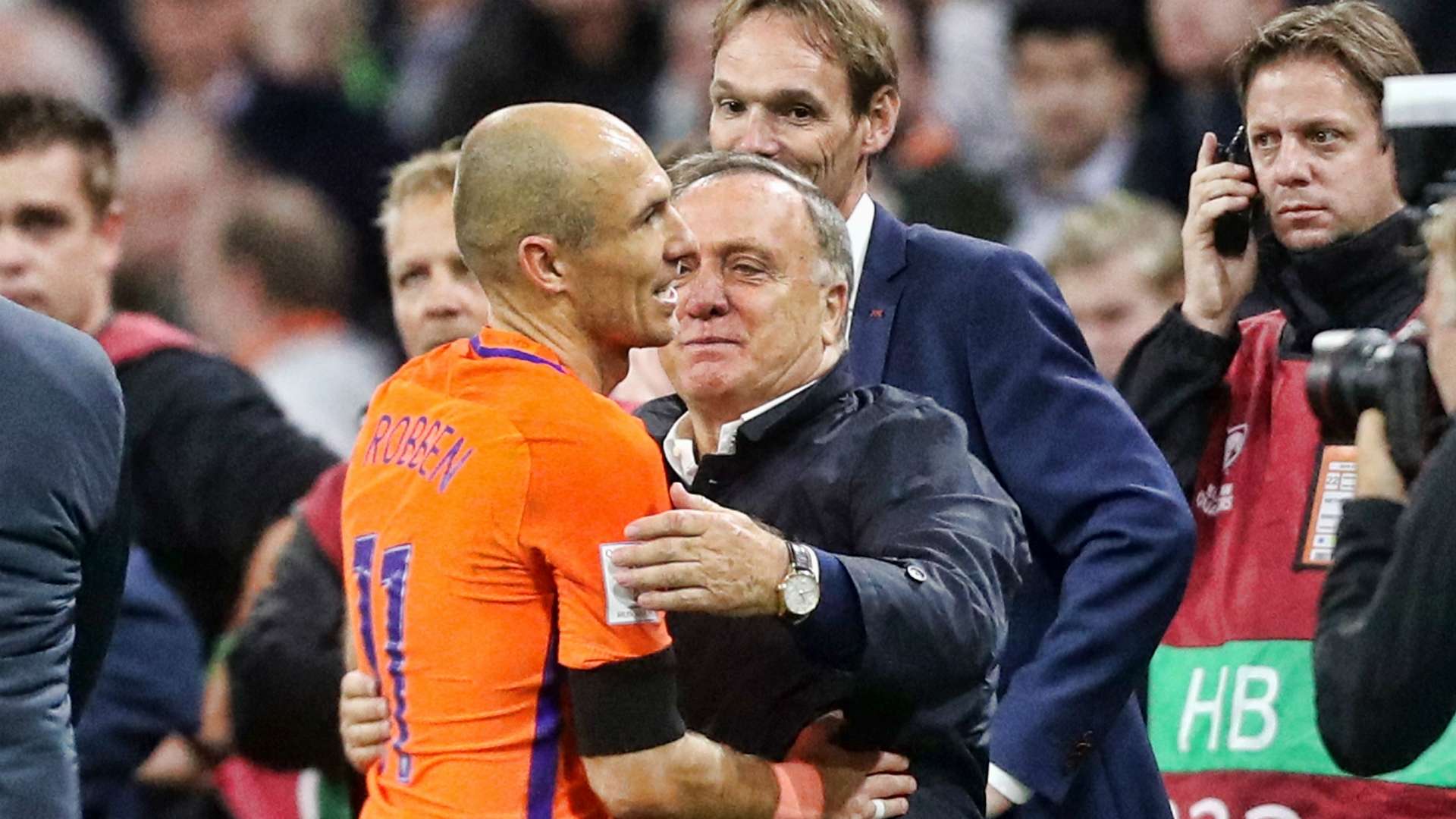 Dick Advocaat, Arjen Robben, Netherlands - Sweden, 10102017