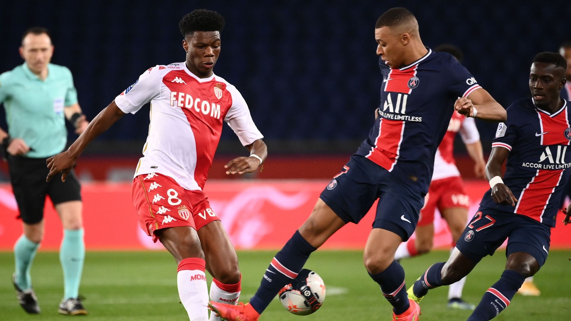 Aurelien Tchouameni Kylian Mbappe 2020-21