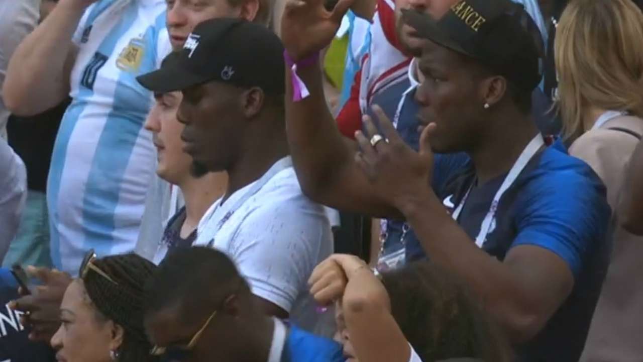 Florentin Pogba Mathias Pogba in France game vs Argentina World Cup