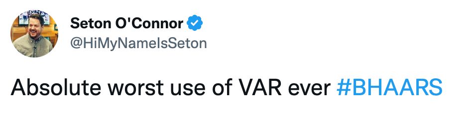 Brighton Arsenal VAR reaction 2