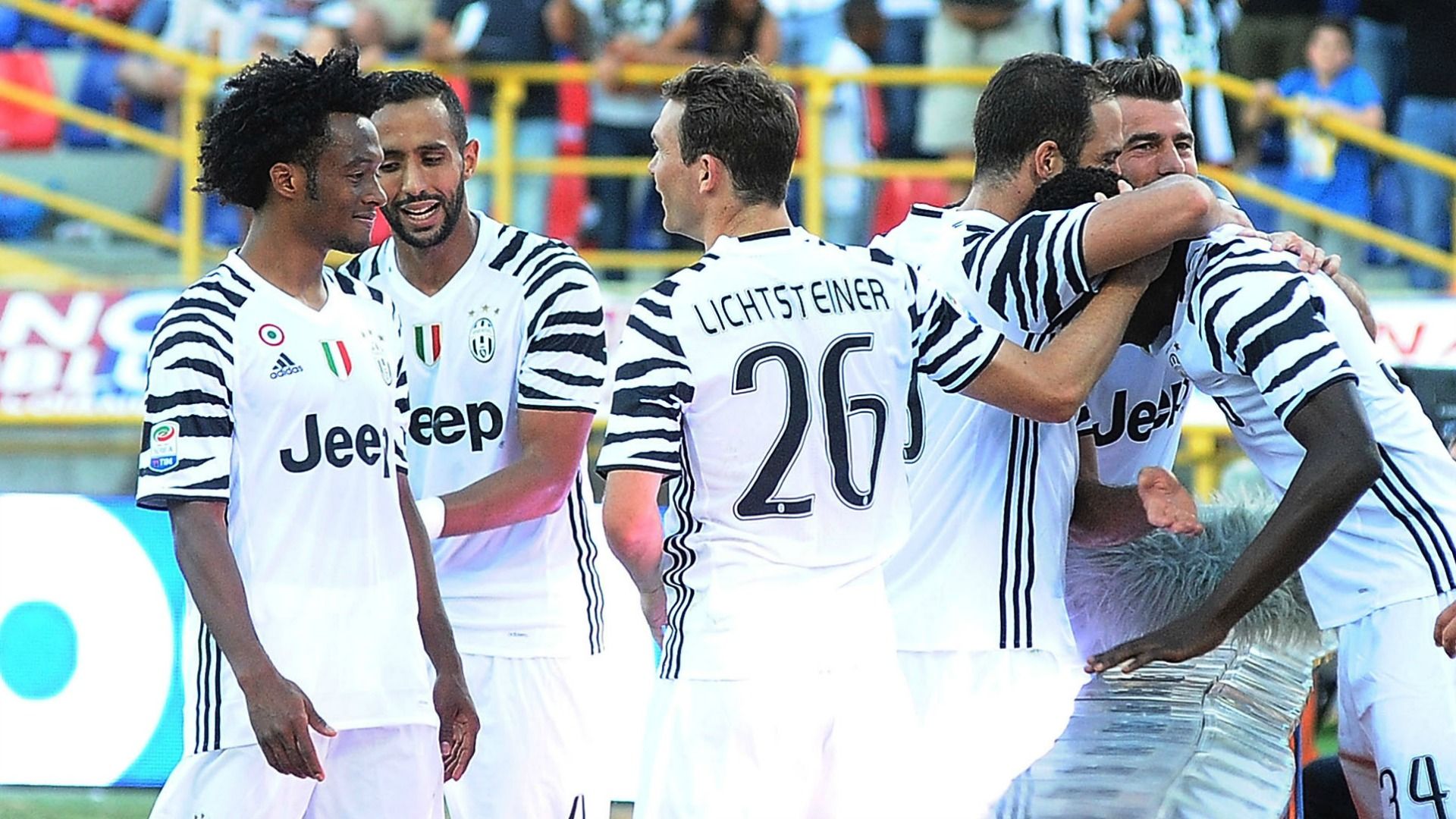 Juventus celebrating Bologna Juventus