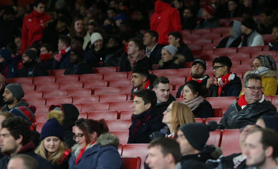 Emirates no supporters arsenal
