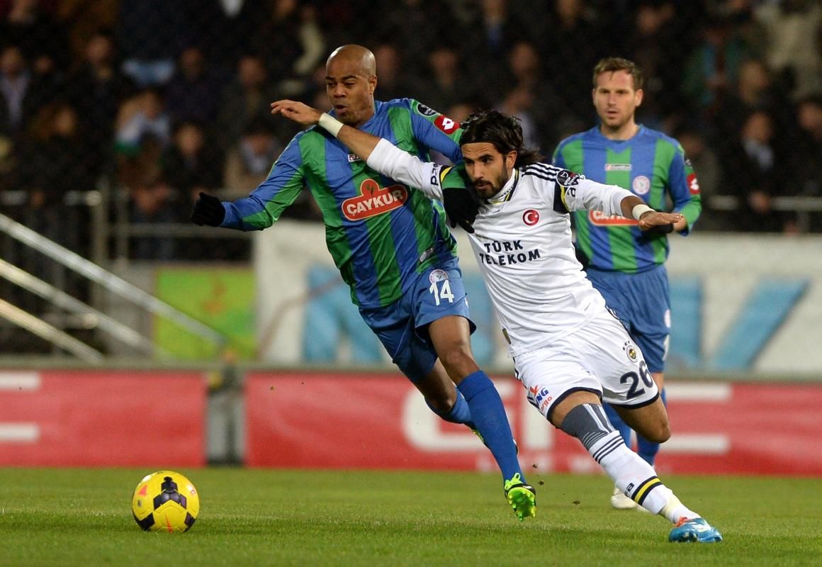 ALPER POTUK LUDOVIC SYLVESTRE RIZESPOR FENERBAHCE TURKISH SUPER LEAGUE 07122013
