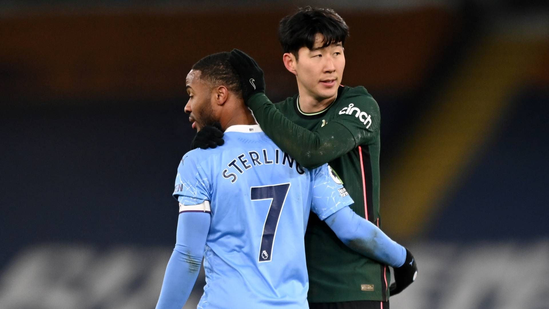 Raheem Sterling Heung-Min Son Manchester City Tottenham Hotspur