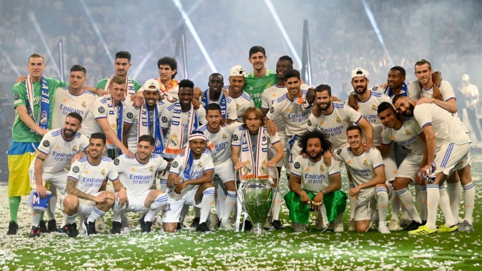 Los jugadores del Real Madrid con la 14ª
