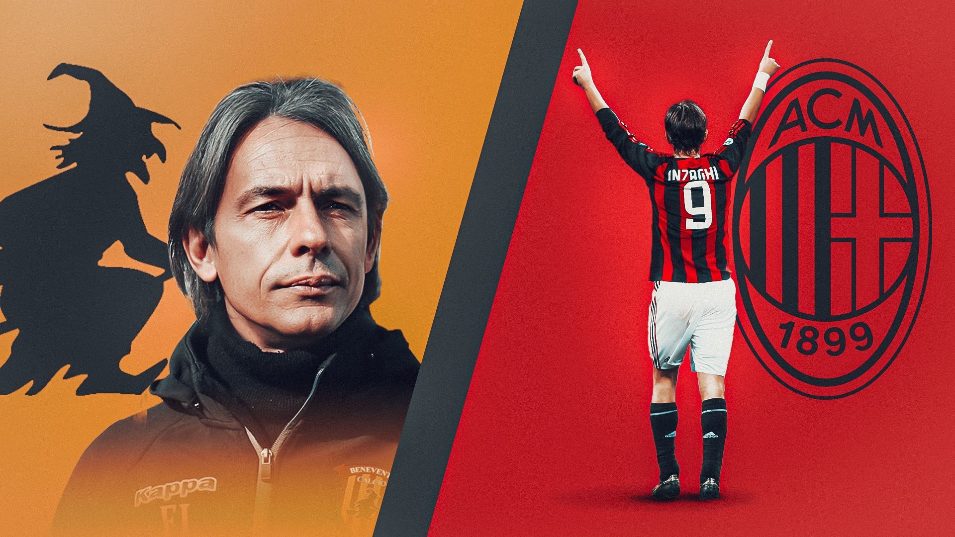 Filippo Inzaghi Milan Benevento GFX