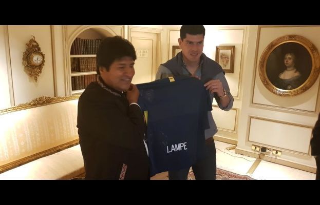 Carlos Lampe Evo Morales