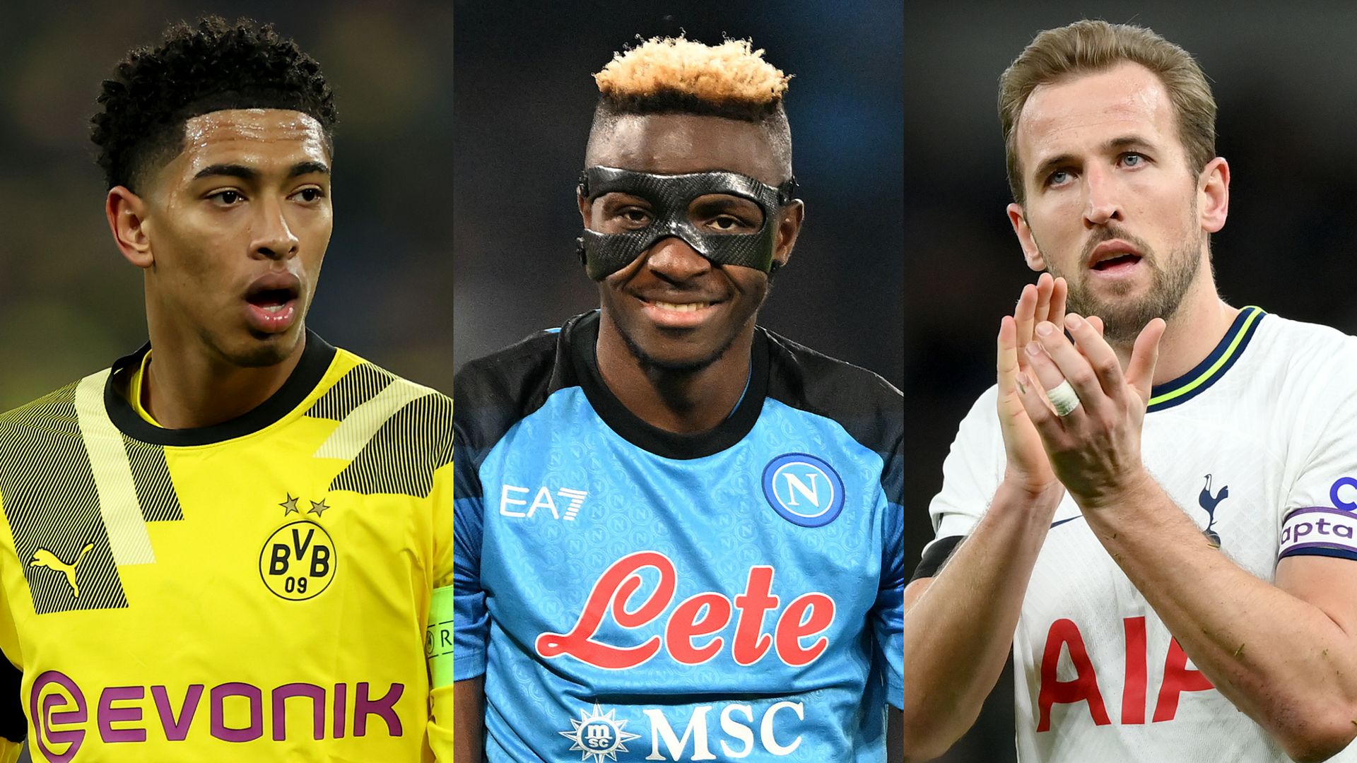 Jude Bellingham Victor Osimhen Harry Kane
