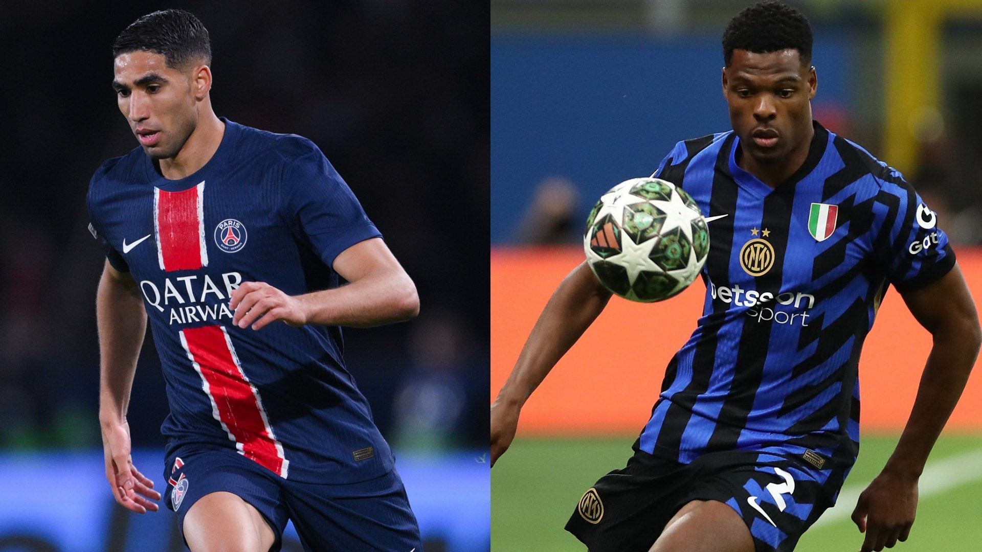 Hakimi Dumfries PSG Inter