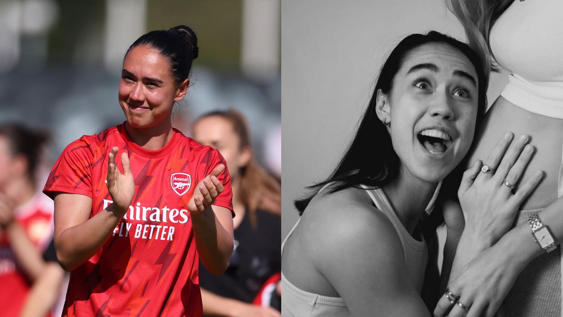 Arsenal goalkeeper Manuela Zinsberger announced the pregnancy of her wife