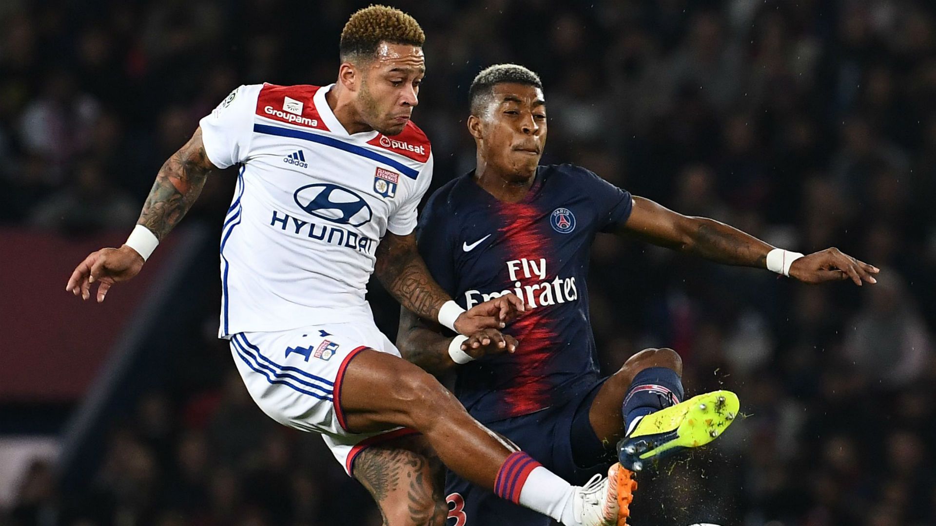 Memphis Depay Presnel Kimpembe PSG Lyon Ligue 1 07102018
