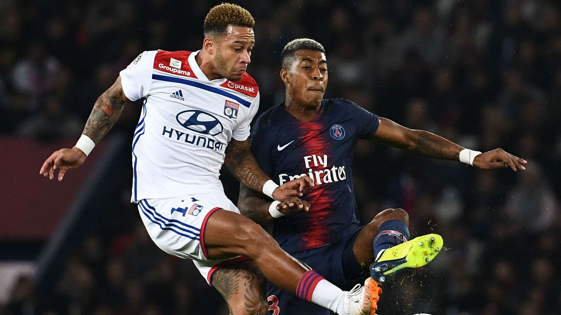 Memphis Depay Presnel Kimpembe PSG Lyon Ligue 1 07102018