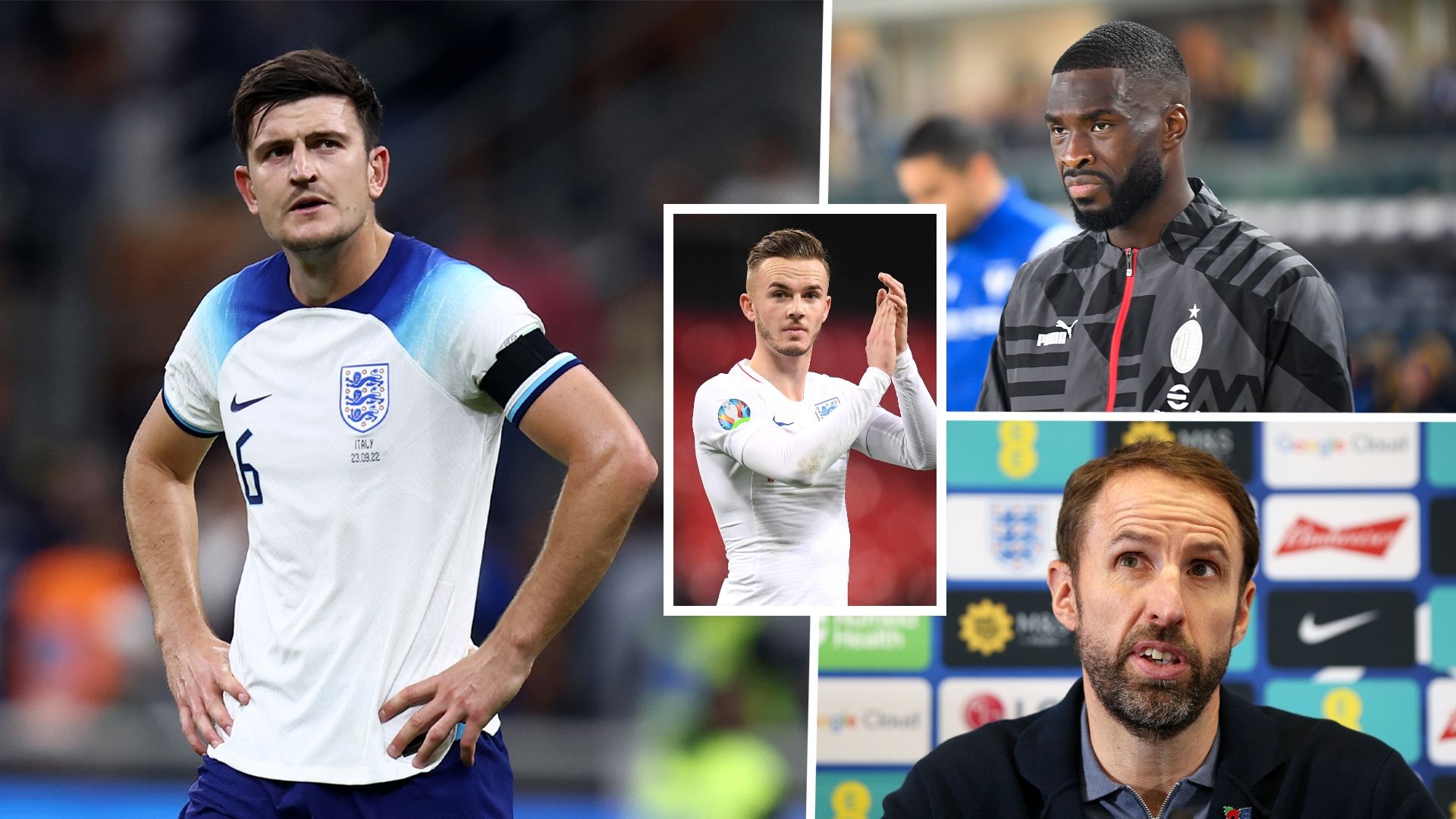 Maguire Maddison Tomori Southgate England GFX