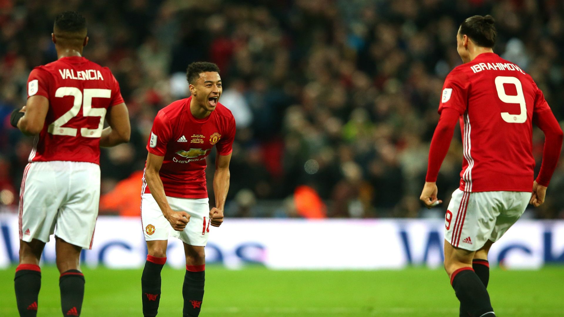 Jesse Lingard Zlatan Ibrahimovic Antonio Valencia Manchester United Southampton EFL Cup