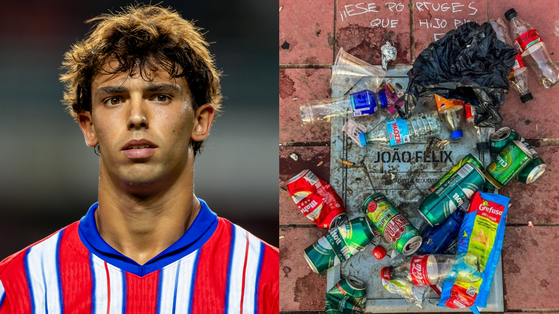 Atletico Madrid taraftarları, Joao Felix’in Chelsea’ye transferi sonrası plaketini yerle bir etti