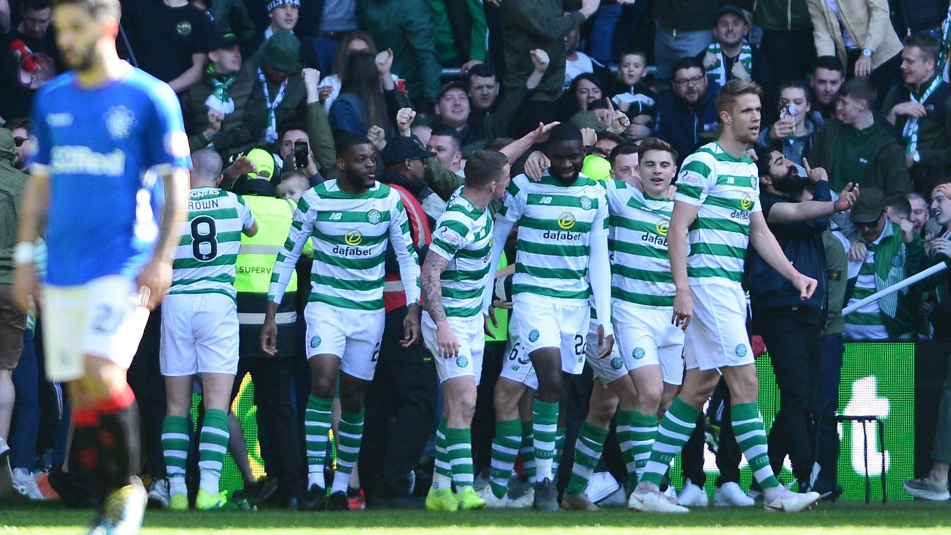 Celtic celebrate vs Rangers 2018-19