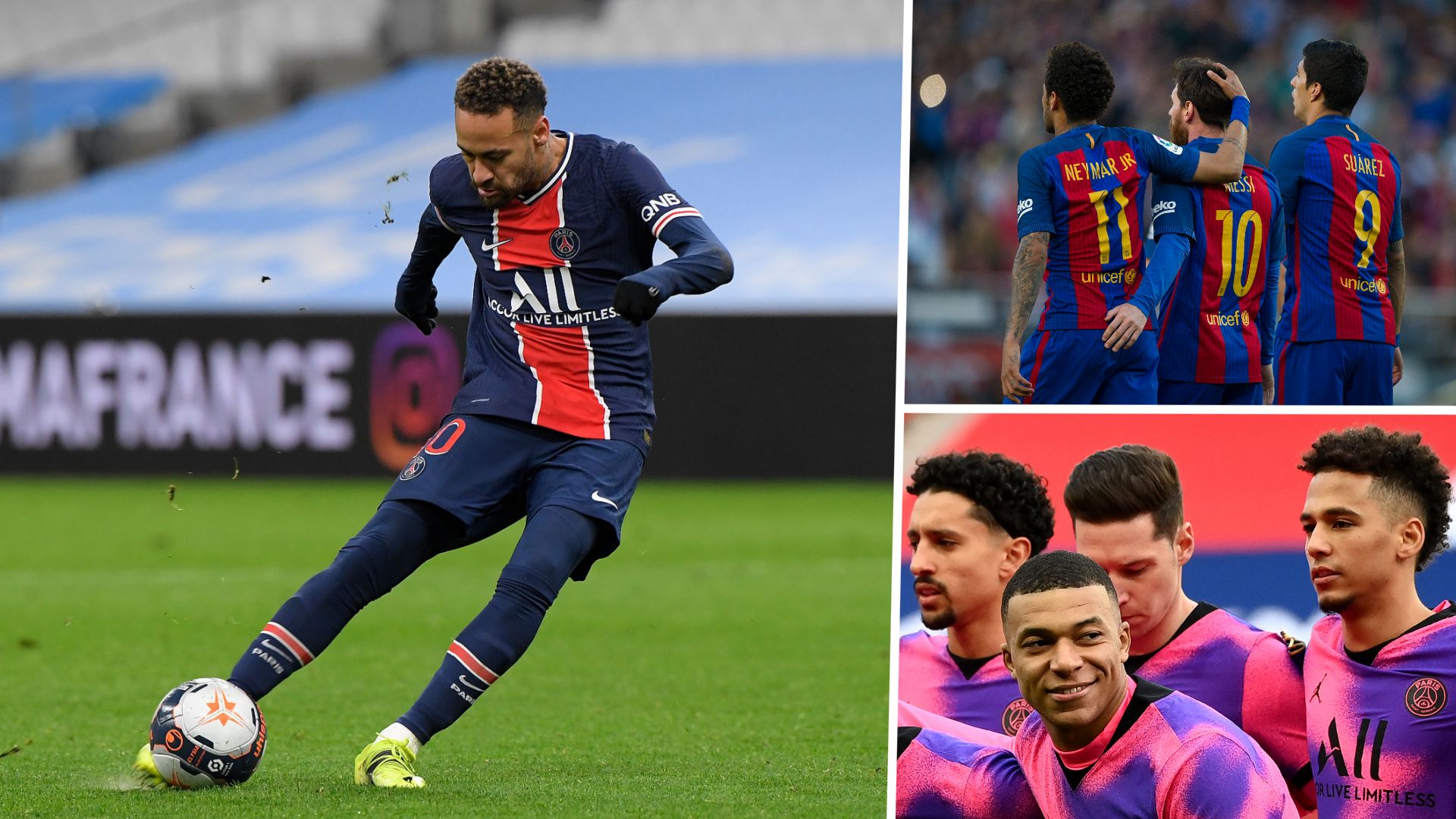 Suarez, Messi, Neymar, Mbappe