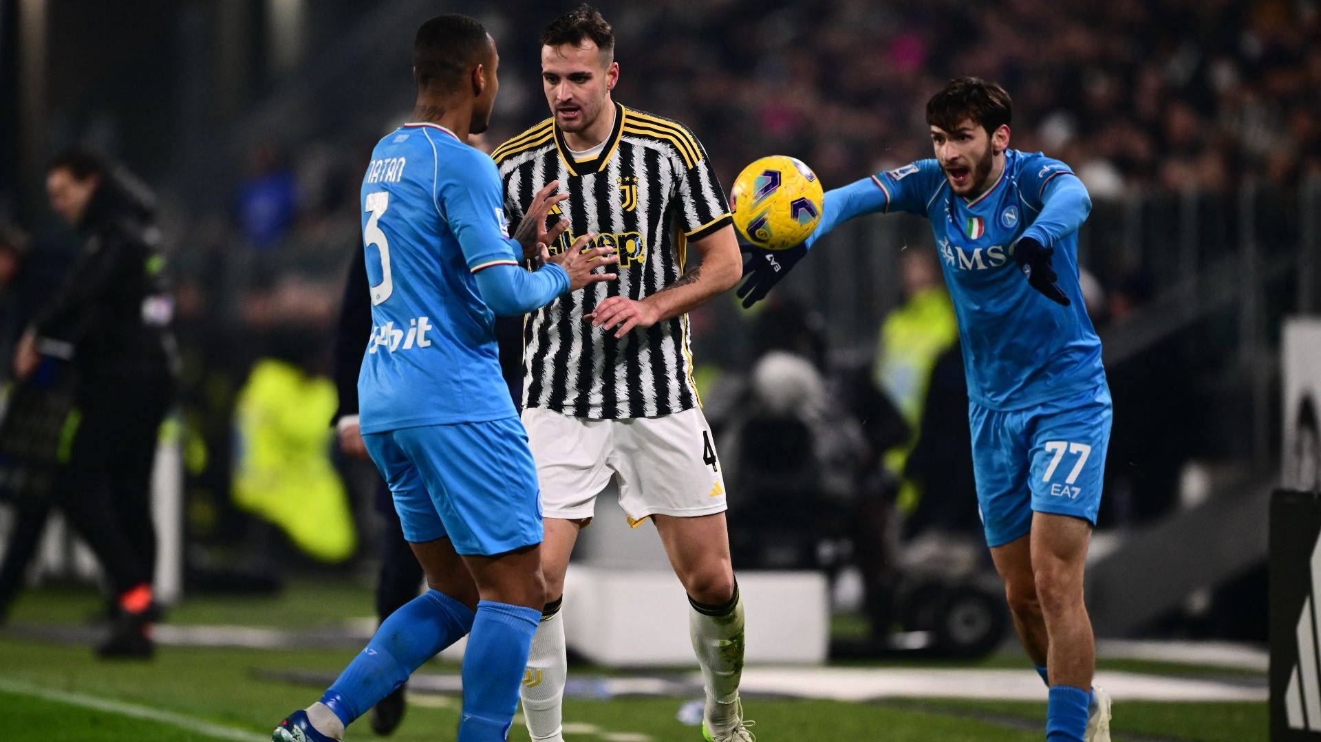 Federico Gatti Khvicha Kvaratskhelia Juventus Napoli 08122023