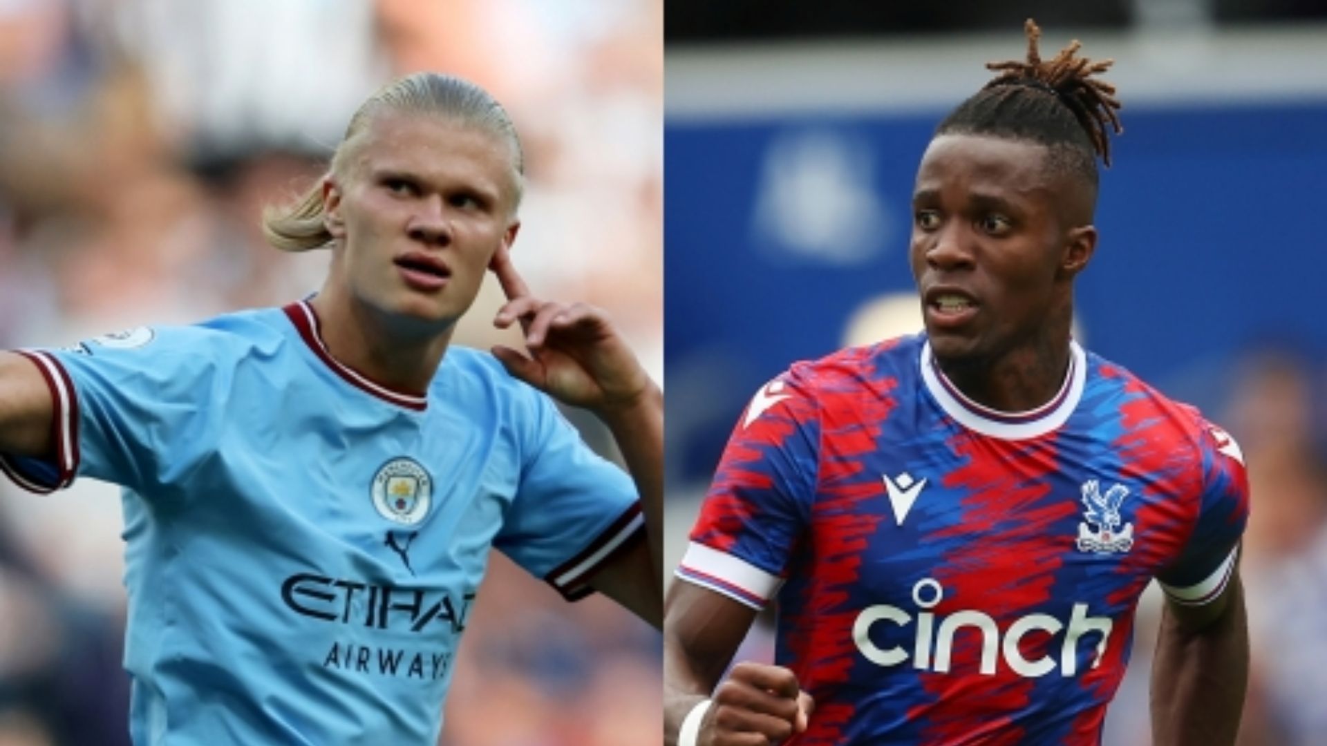 Erling Haaland Manchester City Wilfried Zaha Crystal Palace