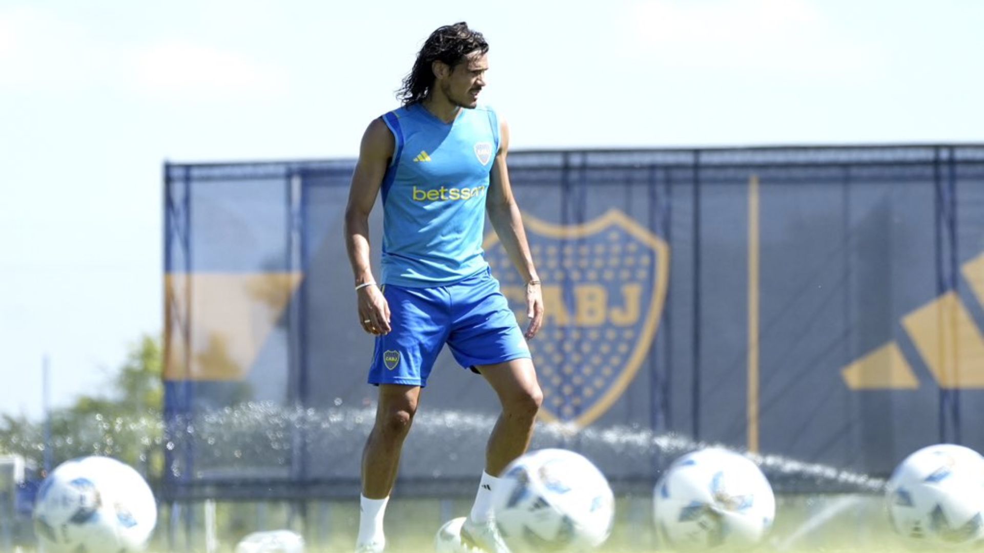 Edinson Cavani Boca entrenamiento 2024