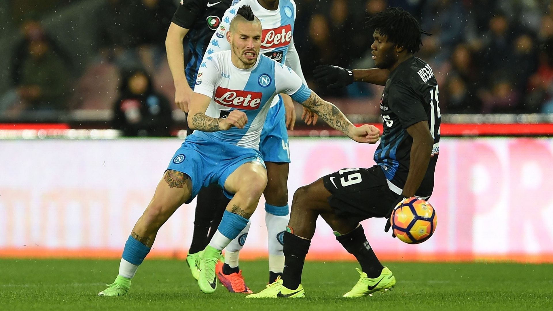 Marek Hamsik Franck Kessié Napoli Atalanta