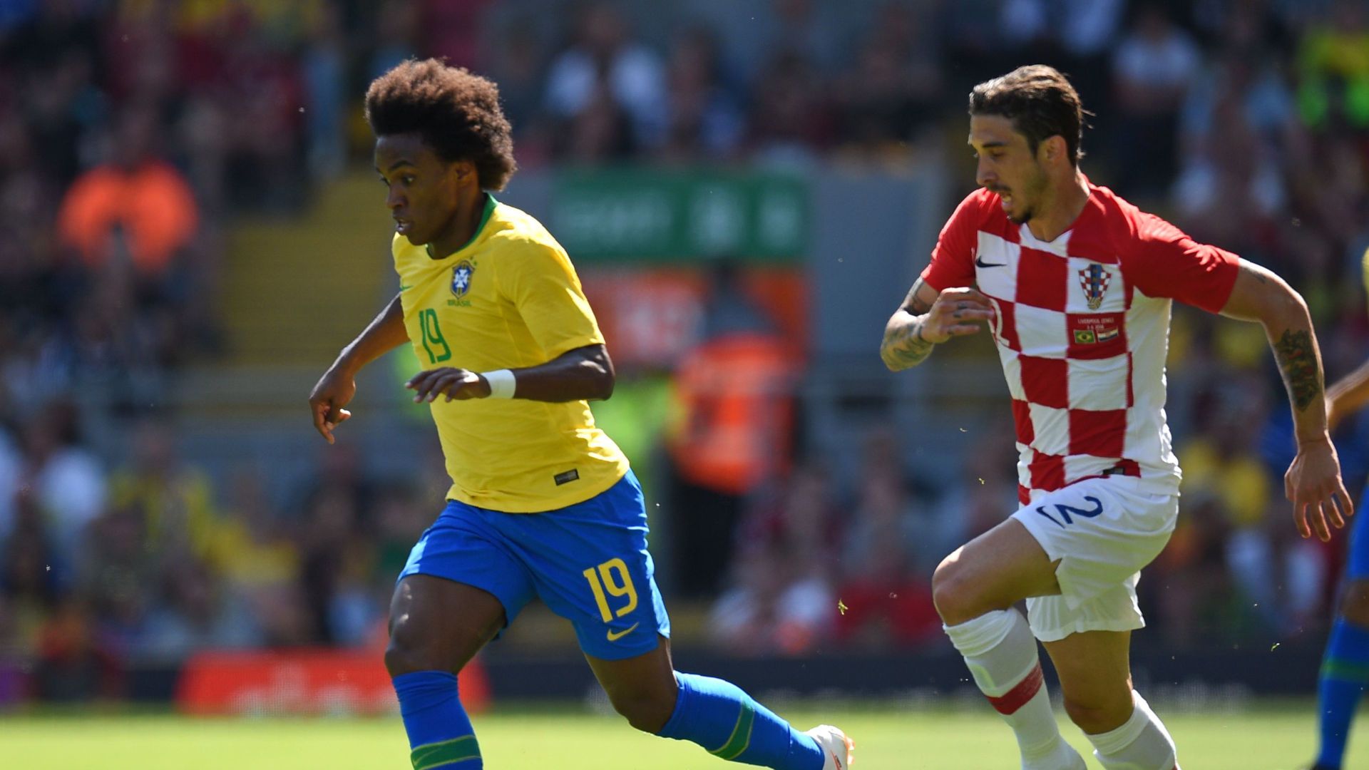 Willian Vrsaljko Brazil Croatia Friendlies 03062018