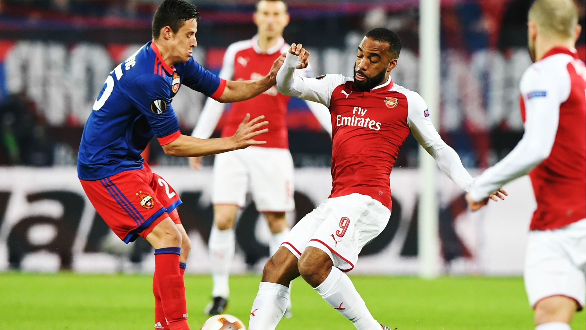 cska arsenal - kristijan bistrovic alexandre lacazette - europa league - 12042018