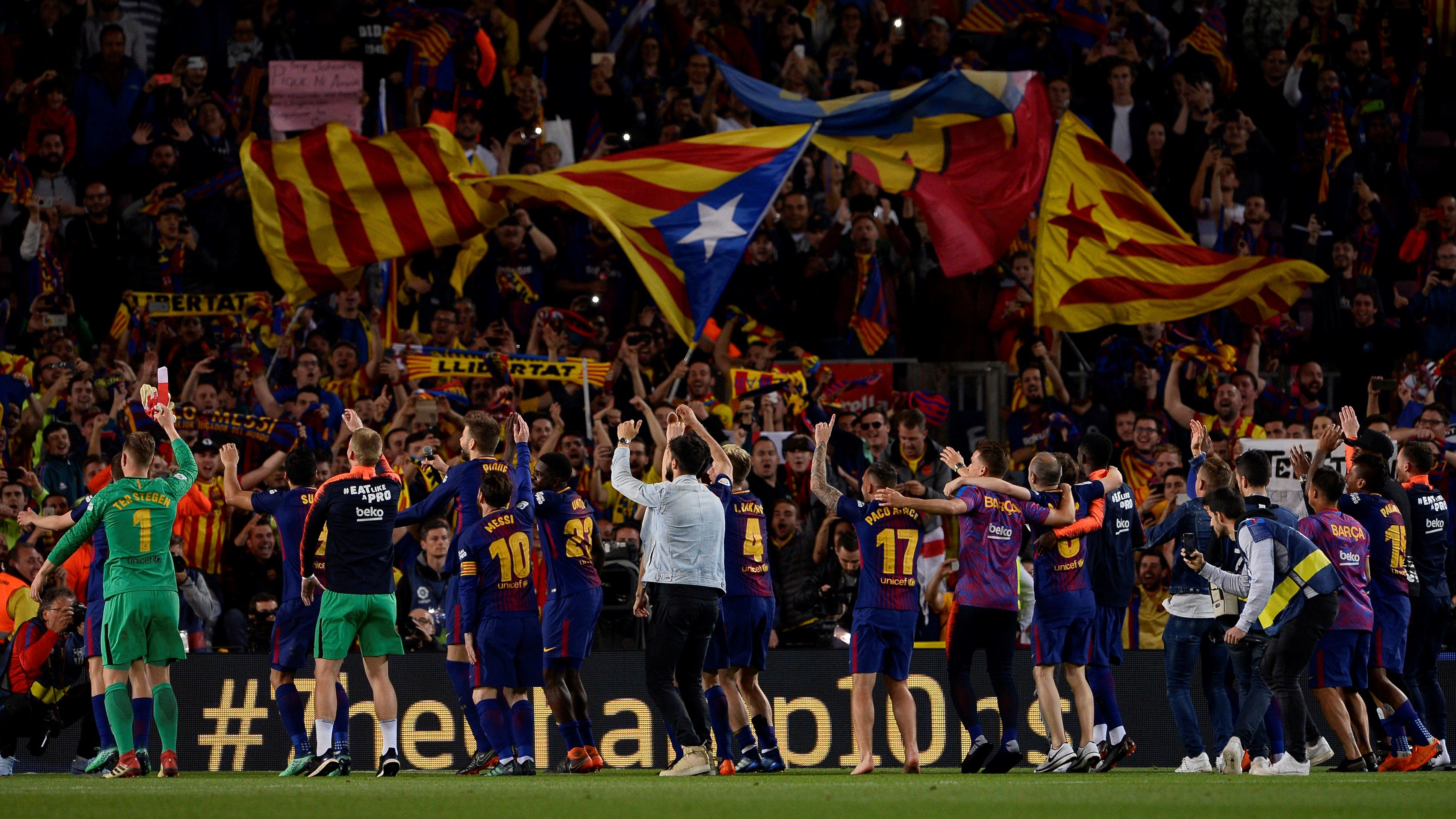 Festejo Barcelona Real Madrid El Clasico LaLiga 06052018