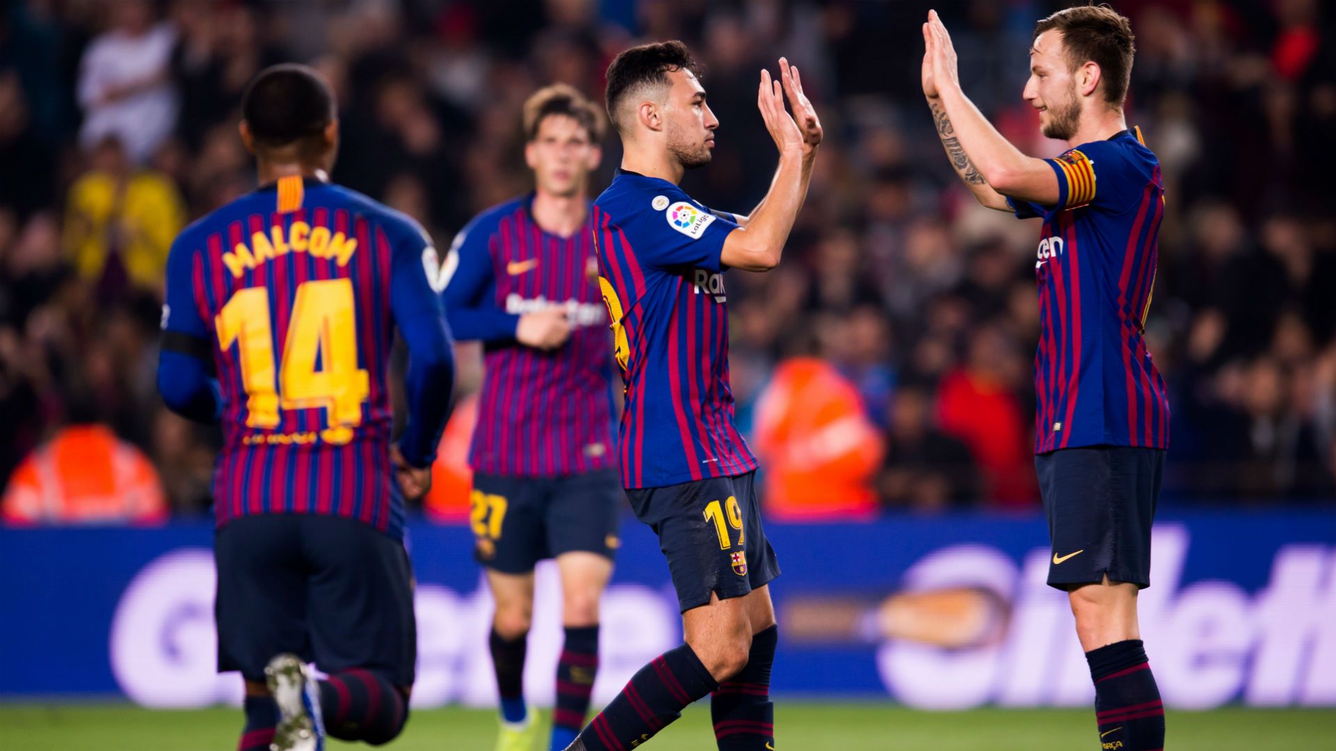 barcelona leonesa - ivan rakitic denis suarez - 06122018