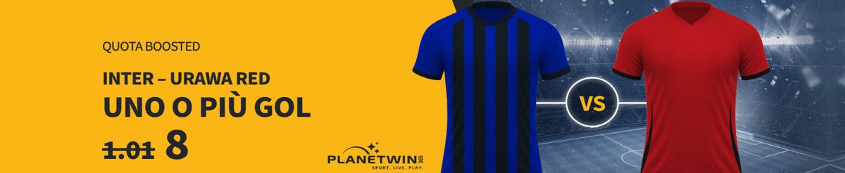 quota maggiorata inter - urawa red planetwin365