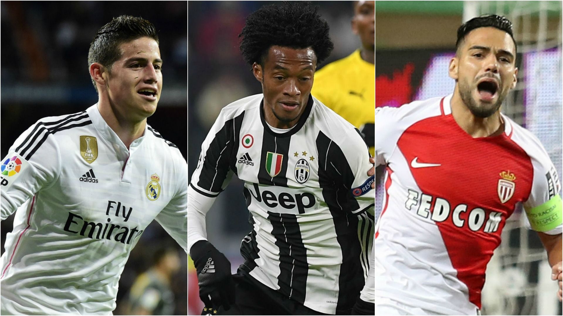James, Cuadrado y Falcao Collage