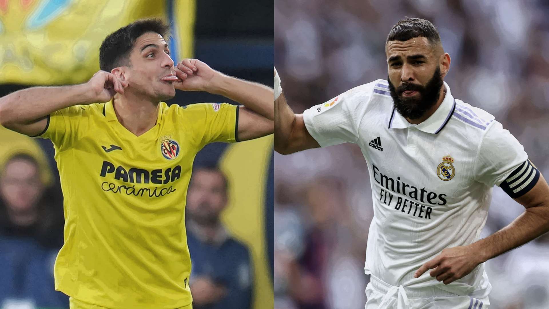 Villarreal Real Madrid Gerard Moreno Karim Benzema