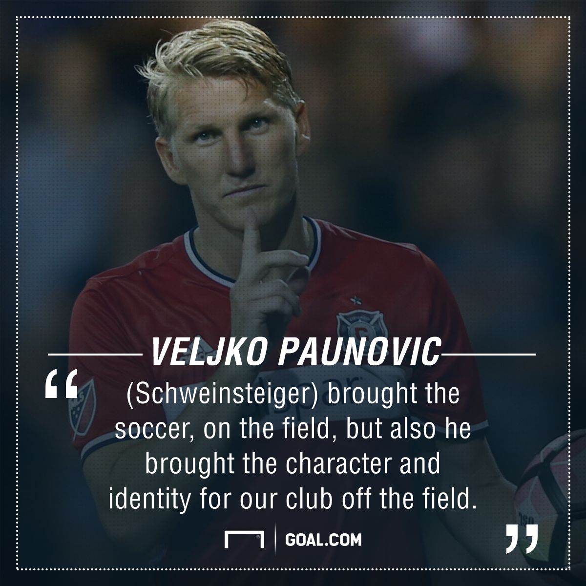 Schweinsteiger playing surface