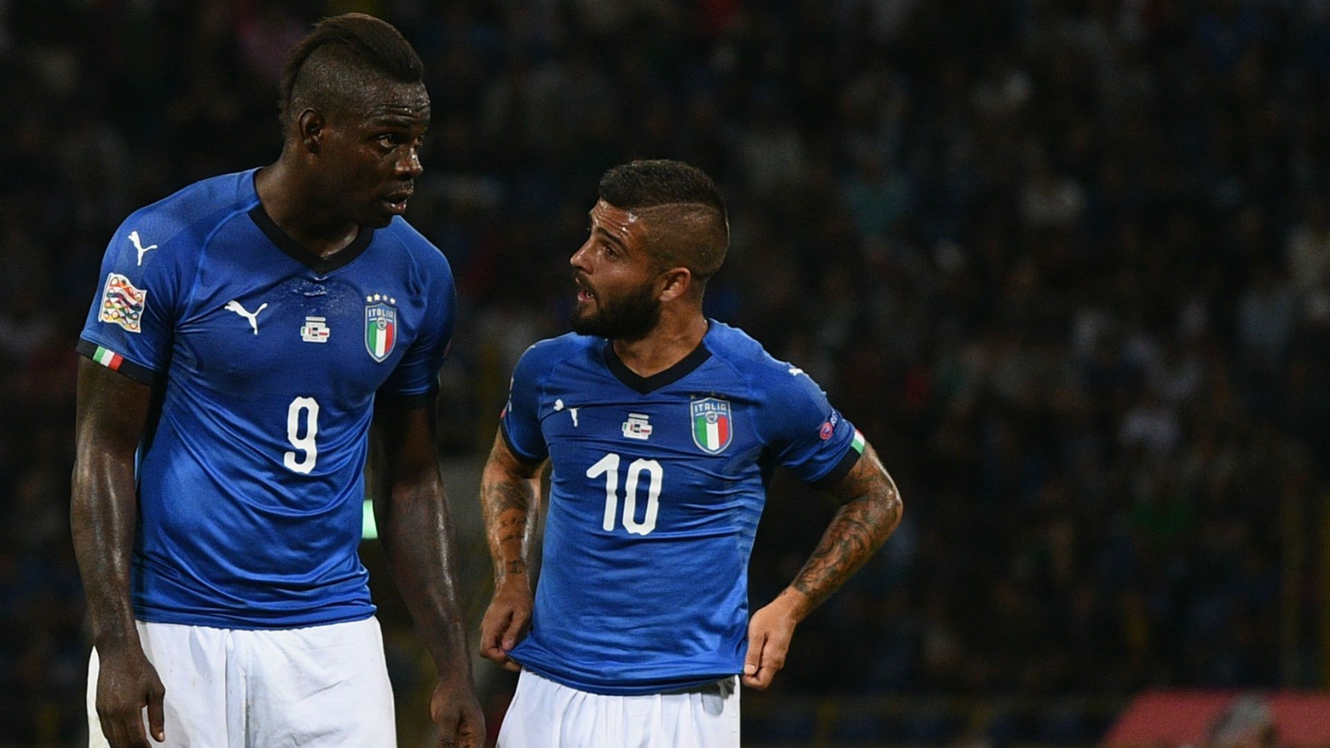 Mario Balotelli Lorenzo Insigne Italy Poland Nations League