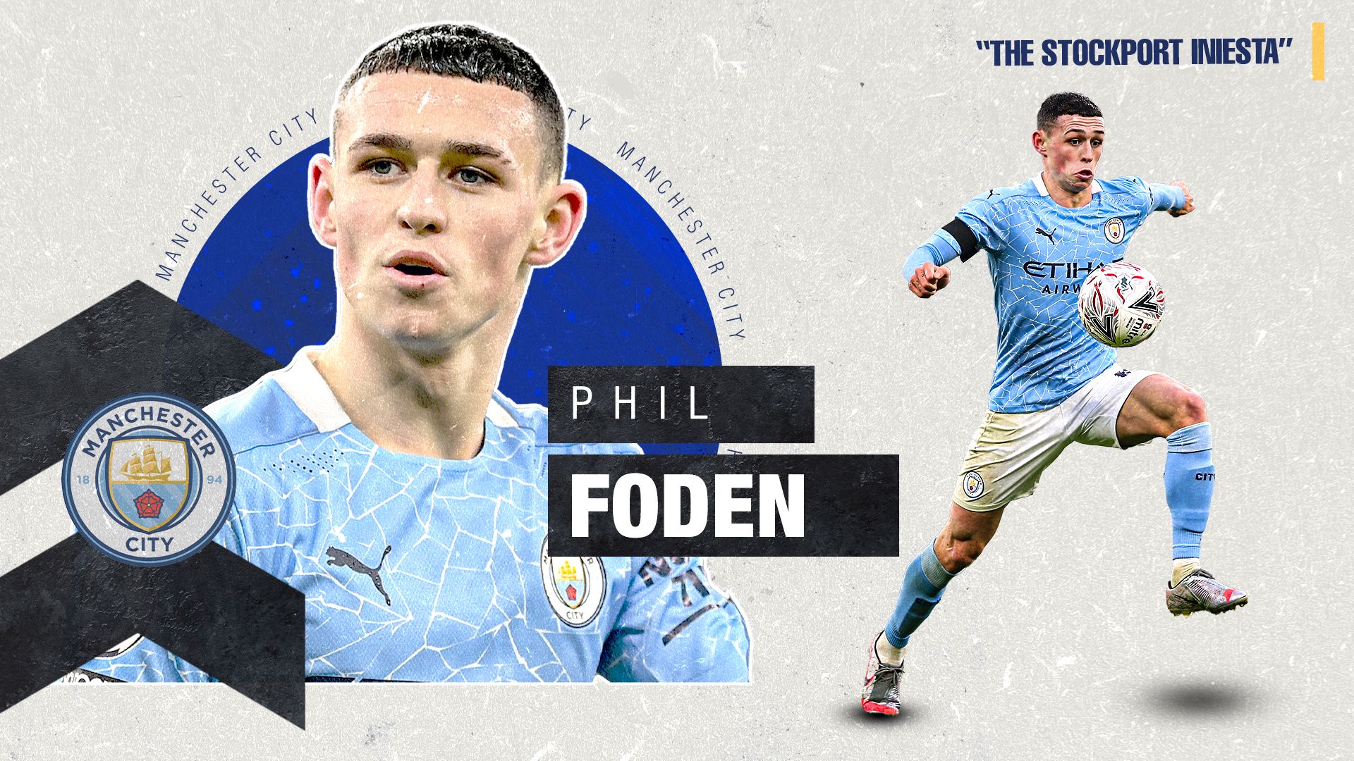 Phil Foden Stockport Iniesta GFX