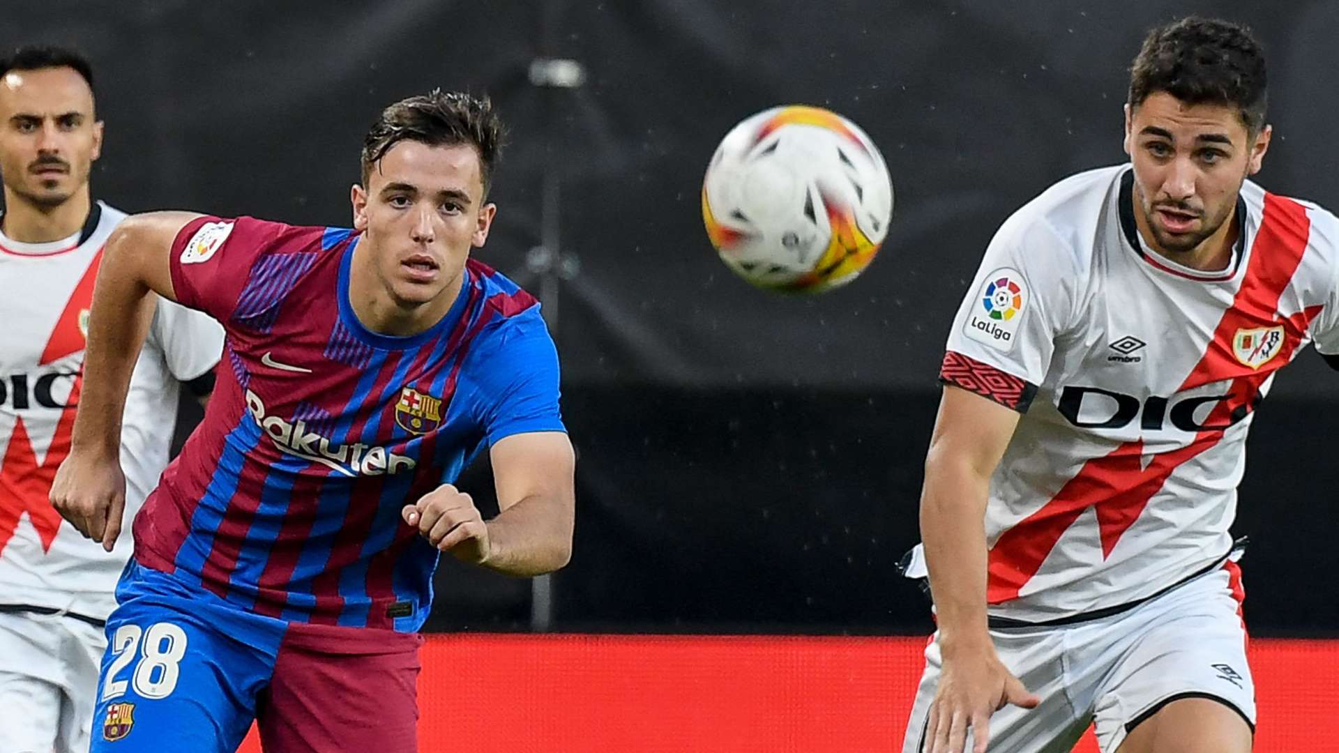 Nico González en el Rayo Vallecano vs. Barcelona