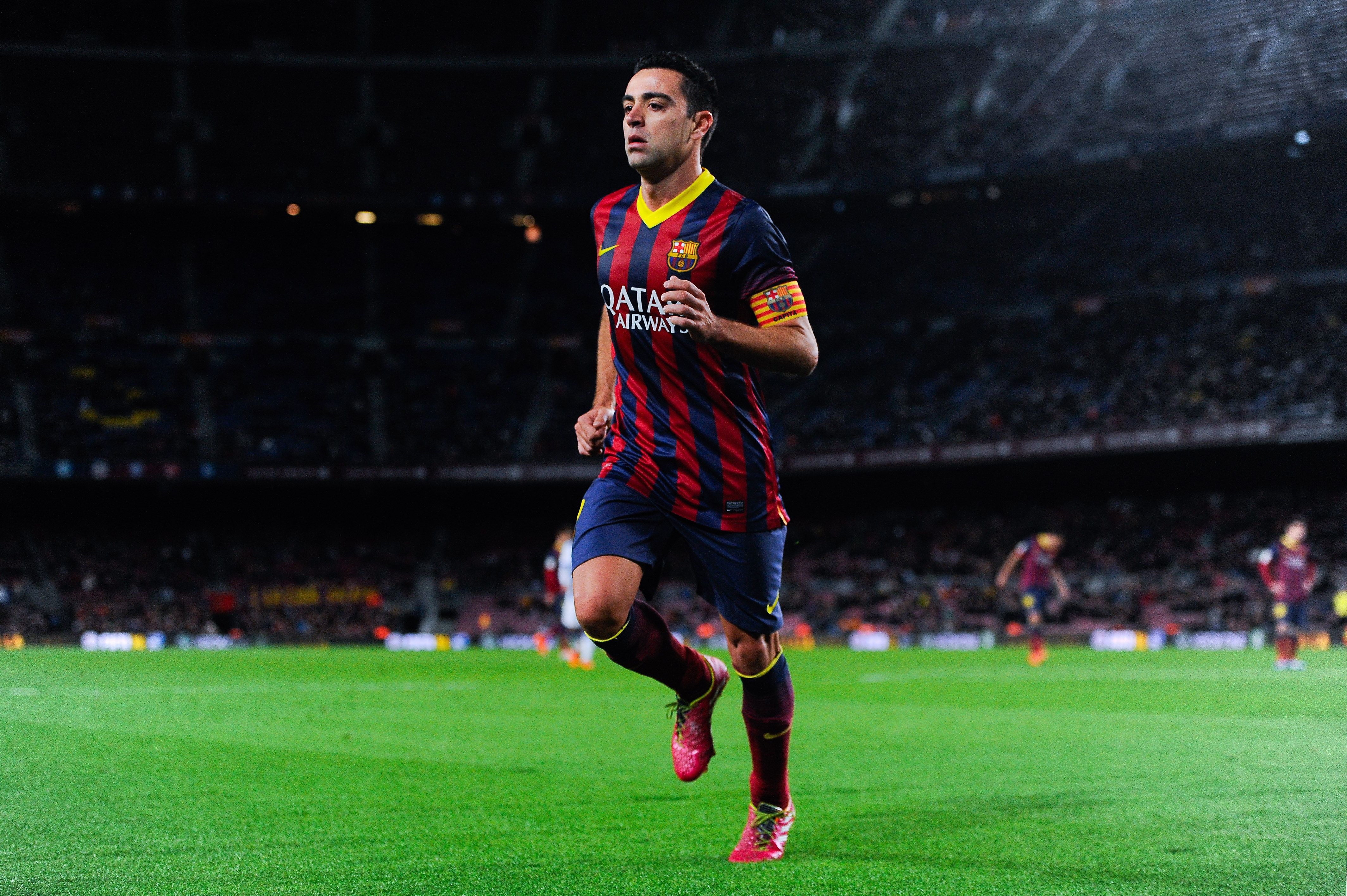 Xavi Hernández en el Camp Nou