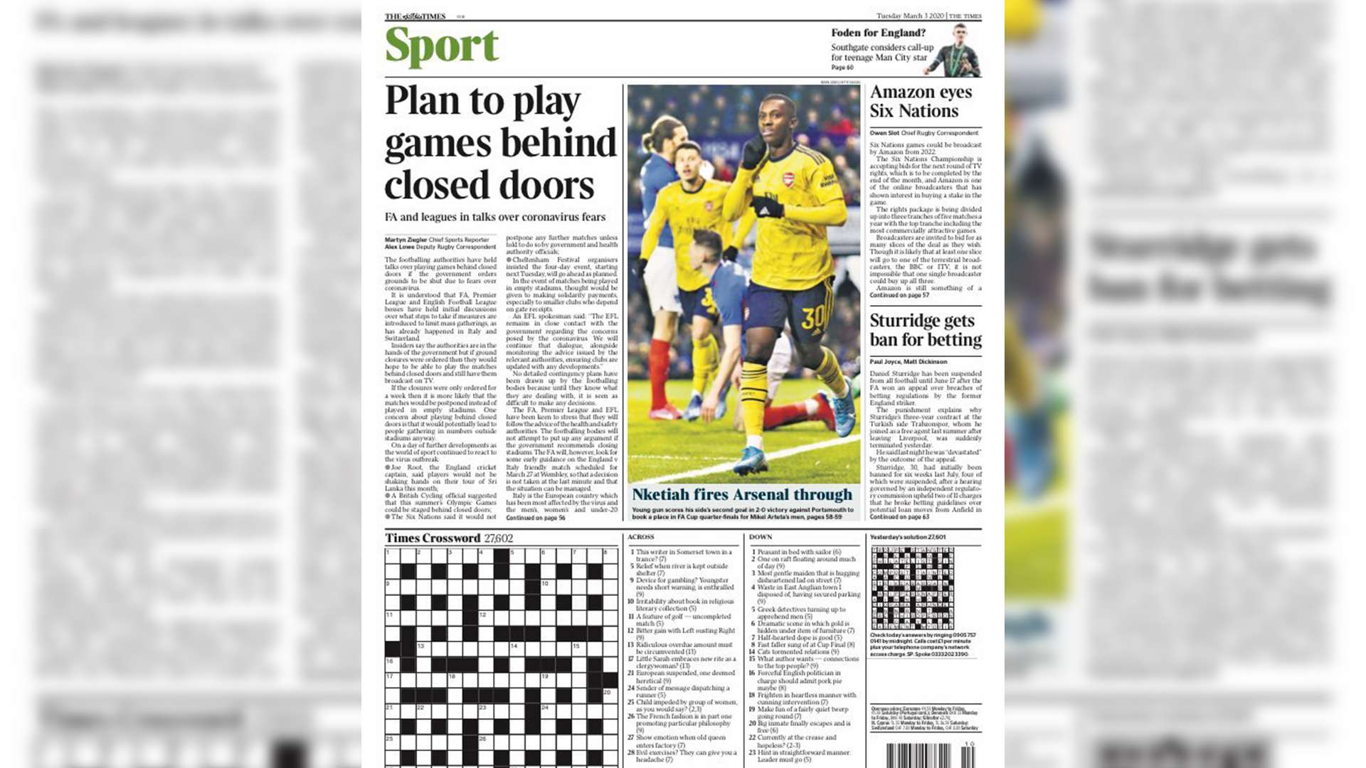 front pages 3-3-2020