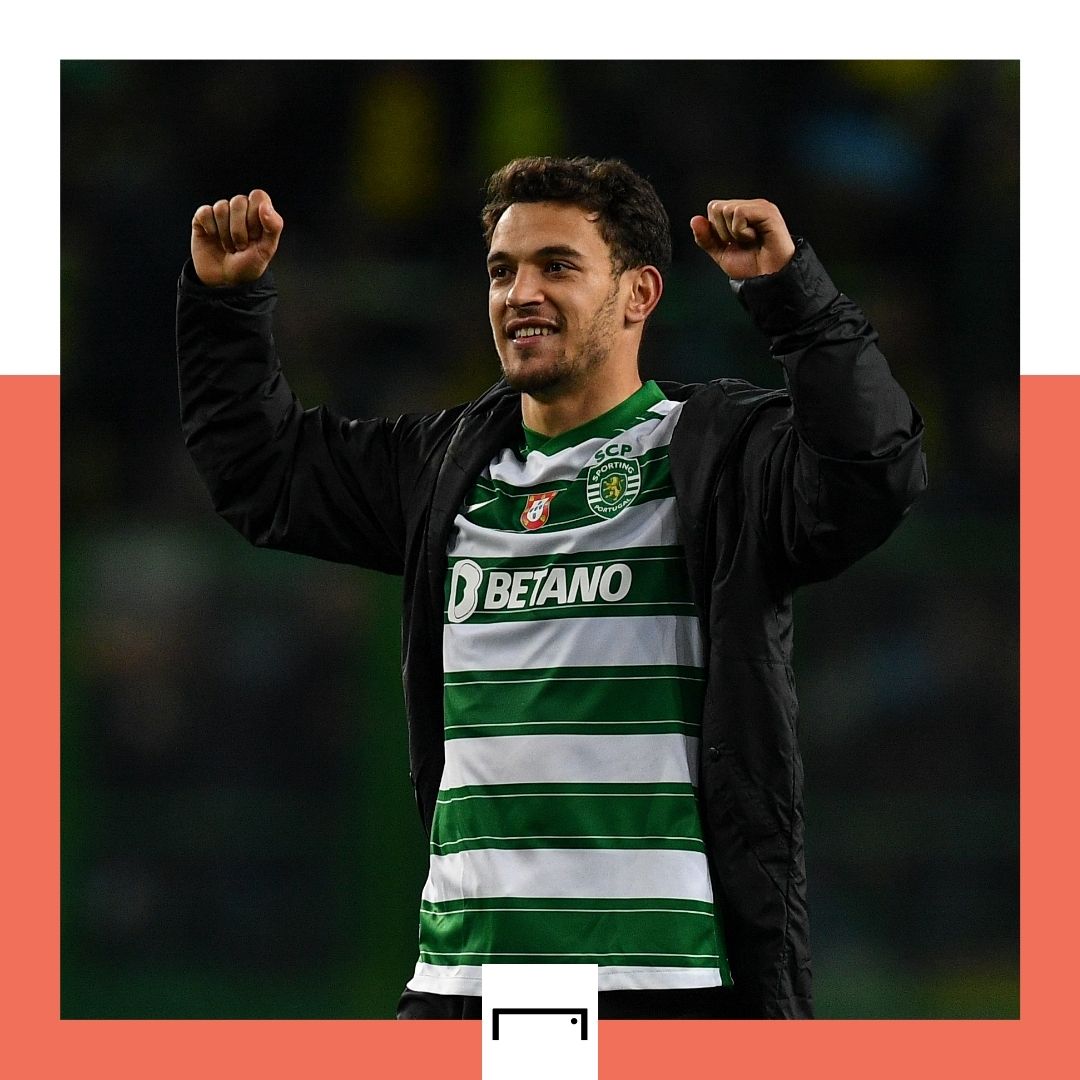 Pedro Goncalves celebrates Sporting CP GFX