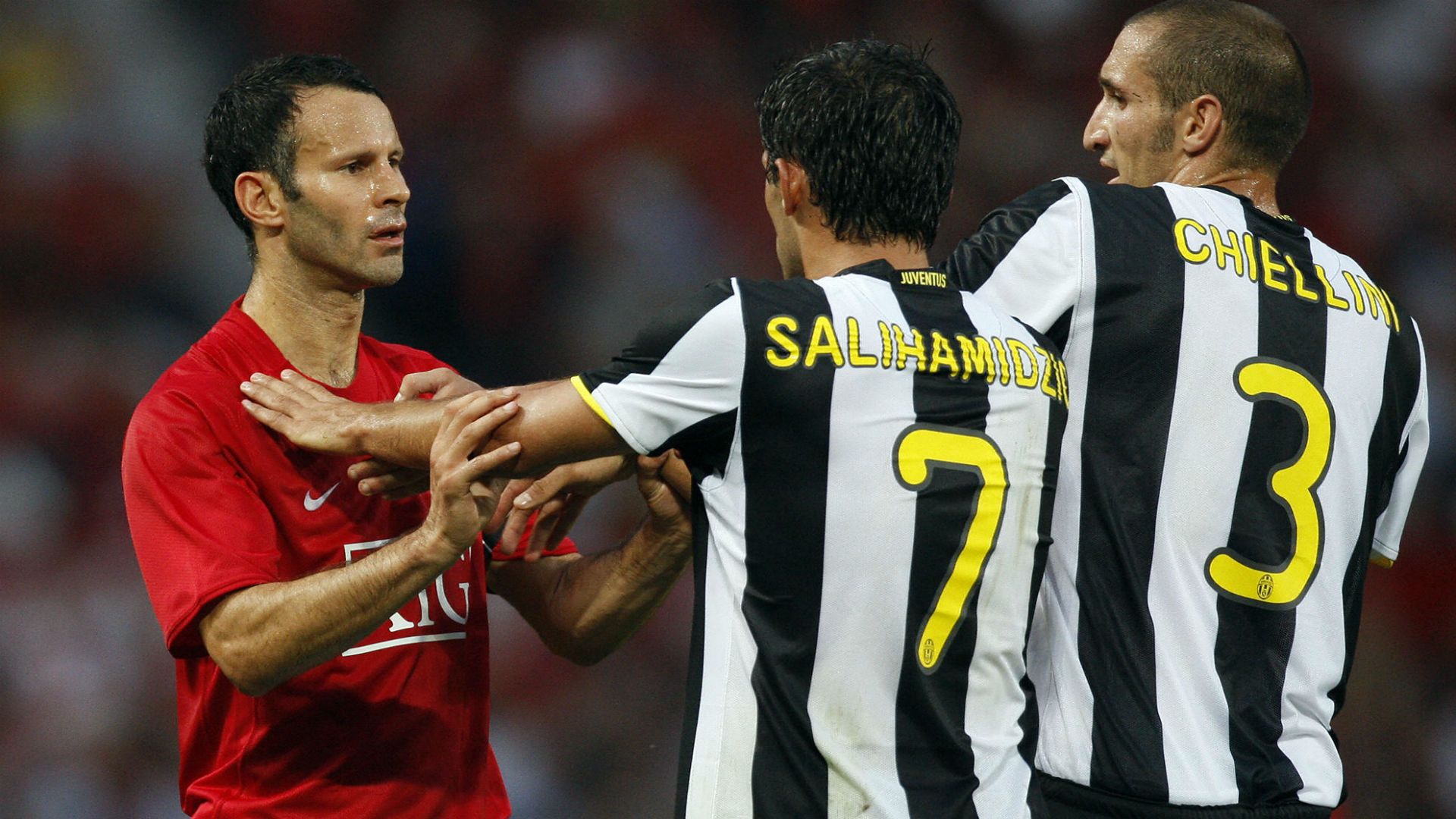 hasan salihamidzic chiellini ryan giggs - manchester united juventus 2008
