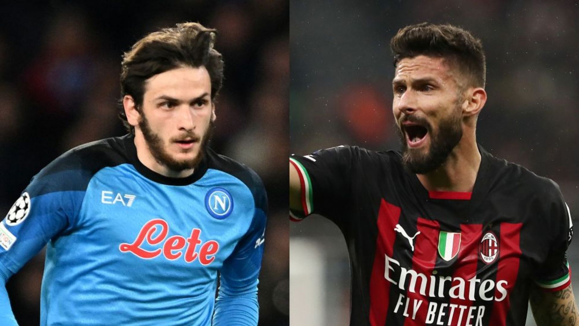 Khvicha Kvaratskhelia Napoli Olivier Giroud Milan