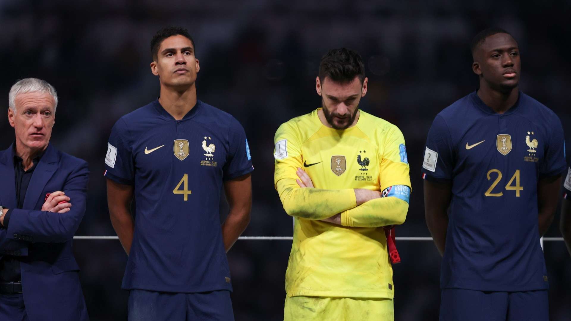 Deschamps Varane Lloris Konate France 2022