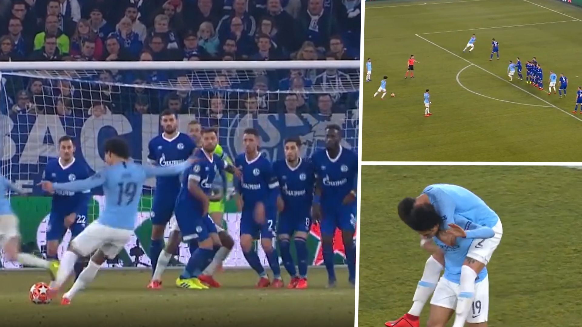 LEROY SANE MANCHESTER CITY SCHALKE FREISTOSS GFX