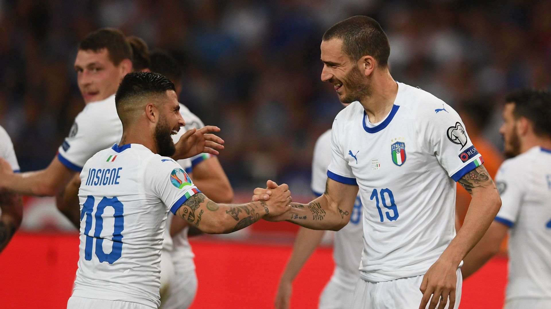 Lorenzo Insigne Leonardo Bonucci Italy Greece