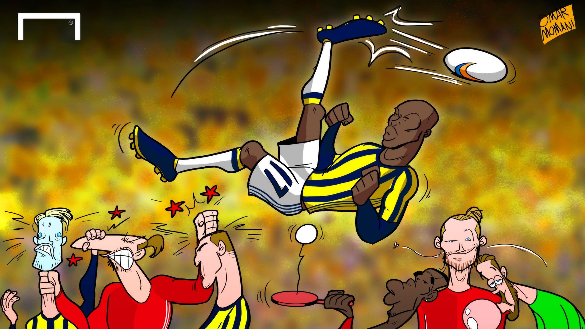 Cartoon Moussa Sow Manchester United