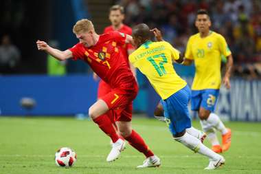 Kevin De Bruyne Fernandinho Brazil Belgium World Cup 07/06/18